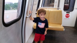 John riding the subway in D.C. to attend the Smithsonian Folklife Festival